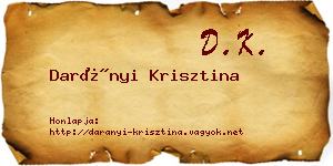 Darányi Krisztina névjegykártya