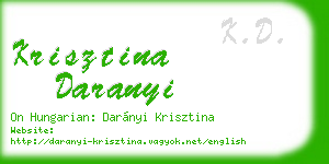 krisztina daranyi business card