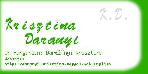 krisztina daranyi business card